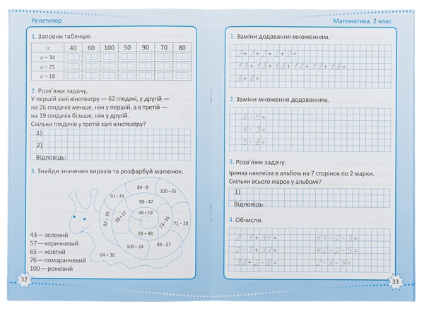 [object Object] «Репетитор. Математика. 2 клас», автор Ксенія Шевченко - фото №5 - мініатюра