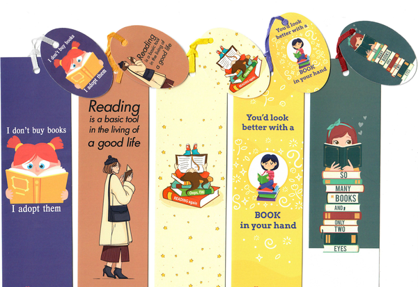 «Набор закладок для книг Bookmarks Look better with a book 5 шт (0000000000369)», бренда Bookmarks - фото №1