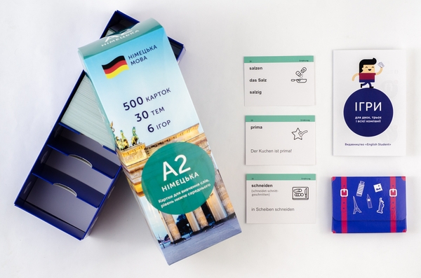 Бумажная книга «Німецька А1 (500) + Німецька А2 (500) (комплект із 2 наборів карток )» - фото №1