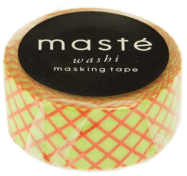  «Скотч Maste Basic Neon light green Checkered (MST-MKT08-LGN)» - фото №1