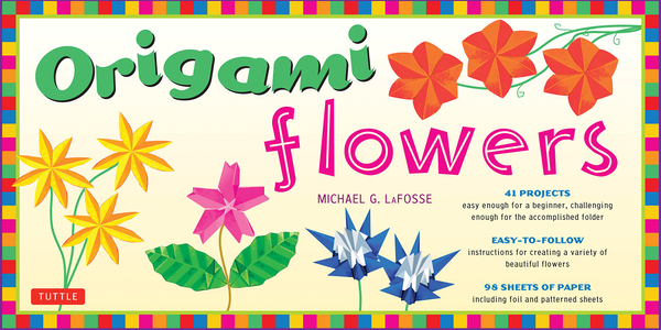 Бумажная книга «Origami Flowers Folded Kit», автор Майкл Г. Лафосс - фото №1