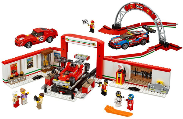  «Конструктор LEGO Speed Champions Гараж Ferrari 841 деталь (75889)», бренда LEGO - фото №1