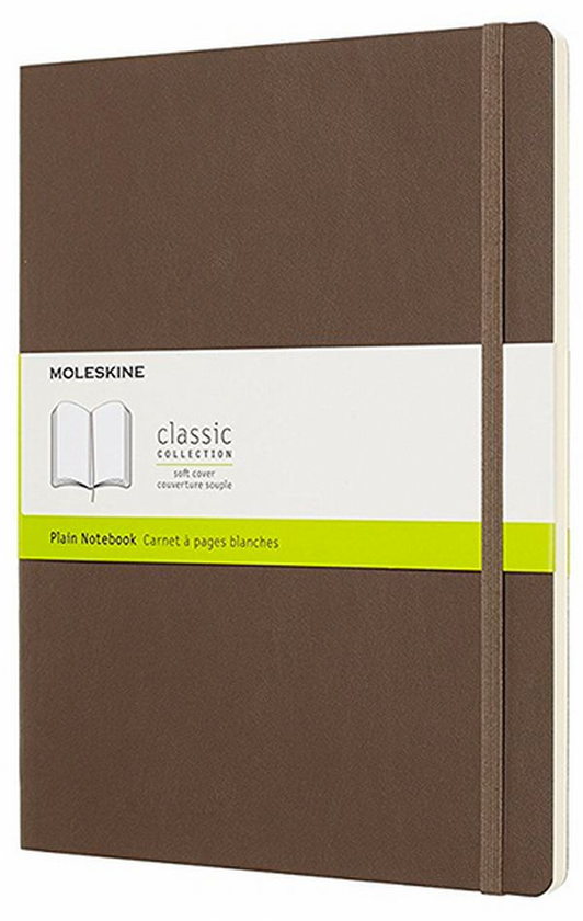  «Блокнот Moleskine Classic большой нелинованный коричневый (QP623P14)», бренда Moleskine - фото №1