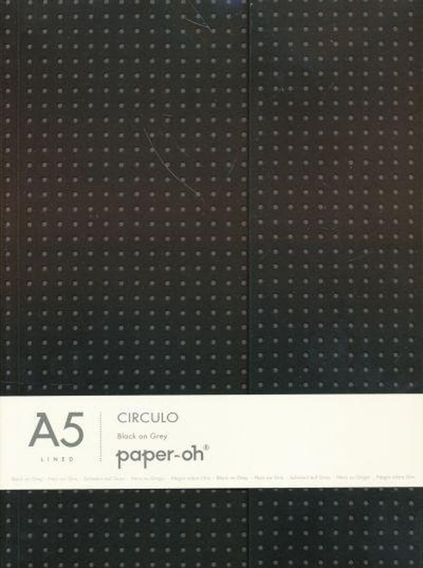 «Нотатник Paper-Oh Circulo A5 чорний на сірому в лінію (OH9010-6)» - фото №1