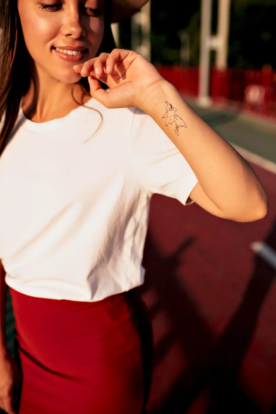  «Тимчасове тату Tattooshka Карта Світу (T-079)», бренда Tattooshka - фото №1