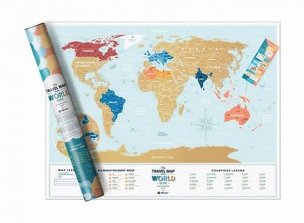  «Скретч карта мира 1DEA.me Travel Map Holiday Lagoon World», бренда 1DEA.me - фото №1