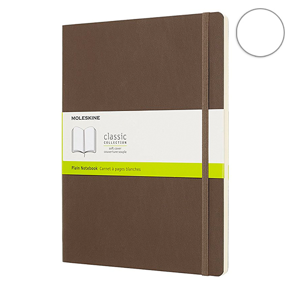  «Блокнот Moleskine Classic большой нелинованный коричневый (QP623P14)», бренда Moleskine - фото №1
