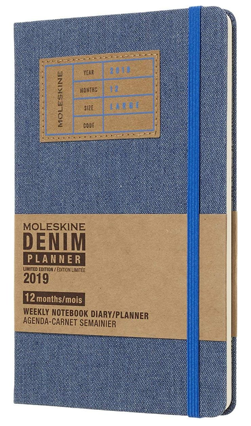  «Еженедельник Moleskine Denim на 2019 год синий (DDN12WN3Y19)», бренда Moleskine - фото №1