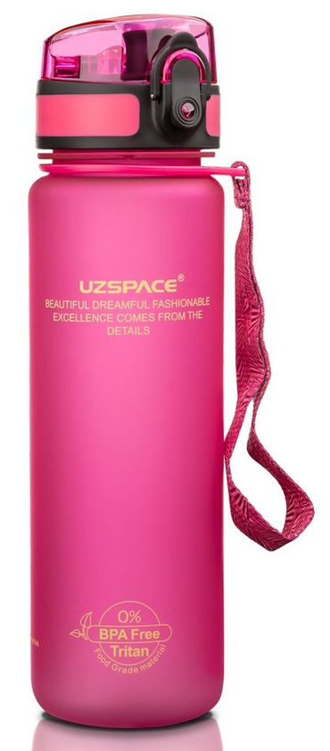  «Дитяча пляшка для води Uzspace 500 мл рожева (3026pink)», бренду Uzspace - фото №1