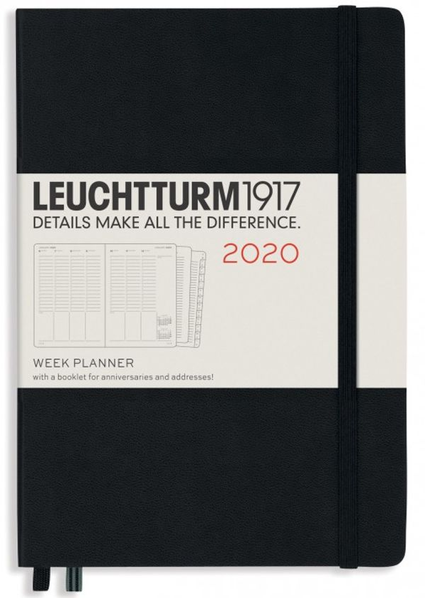  «Еженедельник в колонках Leuchtturm1917 2020 Черный (360018)», бренда Leuchtturm1917 - фото №1