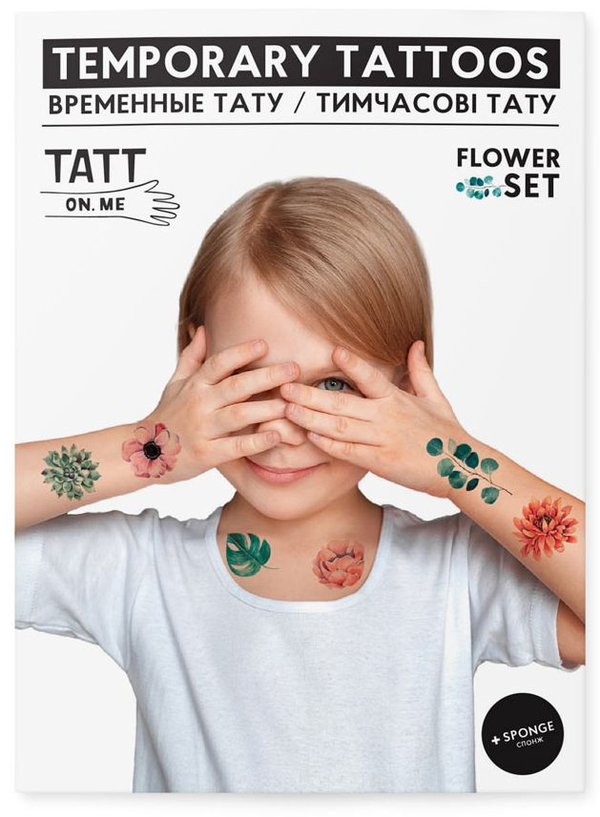 «Временные тату TATTon.me Flower Set», бренда TATTon.me - фото №1