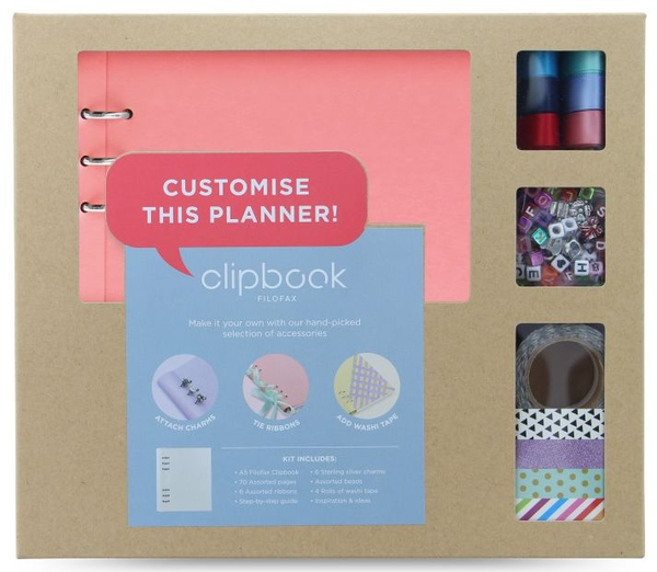  «Органайзер с набором для кастомизации Filofax Clipbook A5 Classic Pastels Rose (145033)», бренда Filofax - фото №1