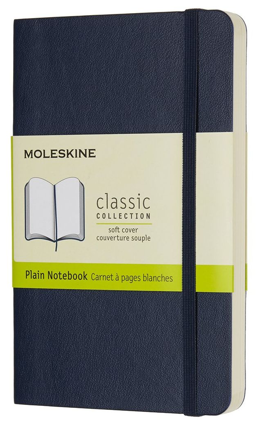  «Блокнот Moleskine Classic маленький нелинованный сапфир (QP613B20)», бренда Moleskine - фото №1