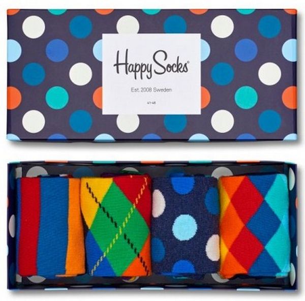 «Носки Happy Socks Mix Gift Box 4 пары 36-40 р (XMIX09-6000)», бренда Happy Socks - фото №1