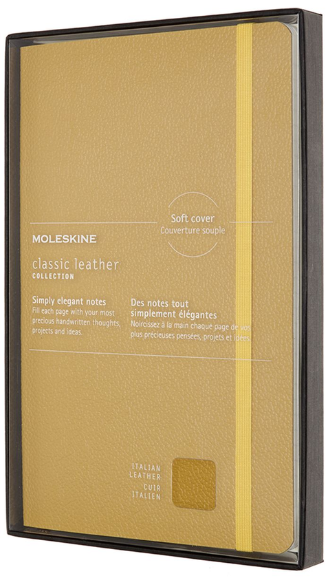  «Блокнот Moleskine Leather Линейка Янтарь (LCLH31SM17BOX)», бренда Moleskine - фото №1