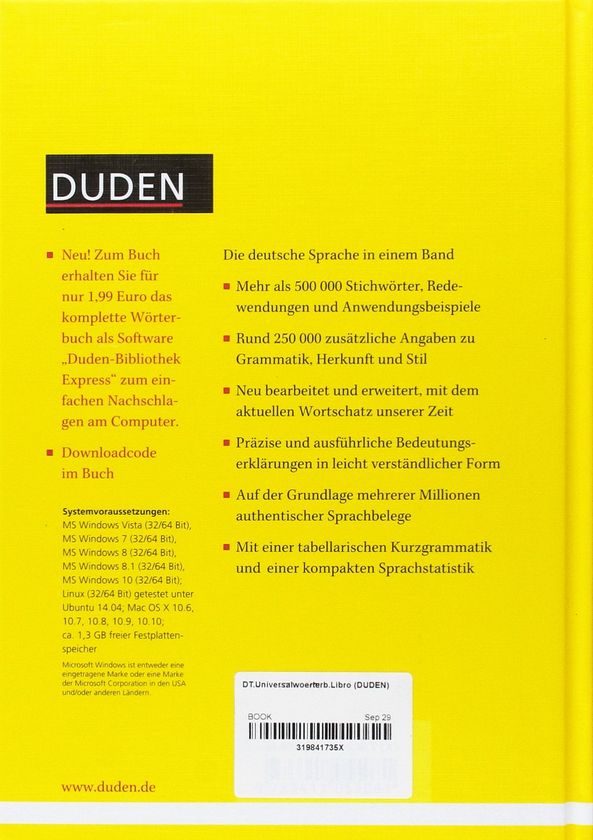 Паперова книга «Deutsches Universalwörterbuch» - фото №1