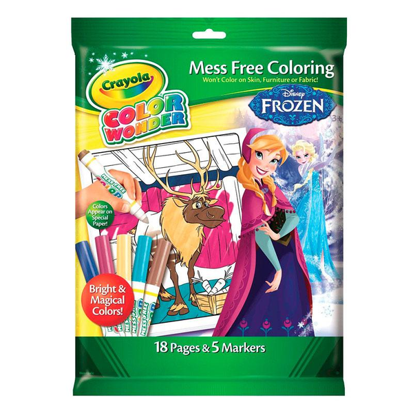  «Книга-розмальовка Crayola з фломастерами Color Wonder Холодне серце (75-2401)», бренду Crayola - фото №1