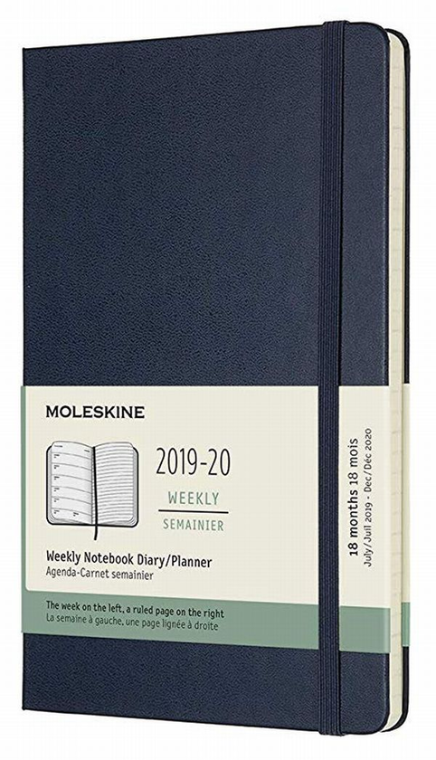  «Еженедельник Moleskine 2019-2020 Сапфир (DHB2018WN3Y20)», бренда Moleskine - фото №1