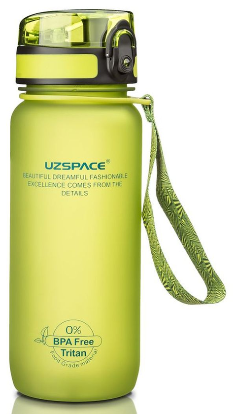  «Бутылка для воды Uzspace 650 мл зеленая (3037green)», бренда Uzspace - фото №1