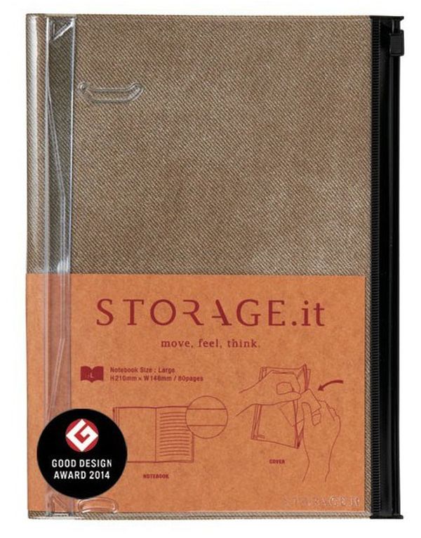  «Блокнот Storage.it Denim L Беж (STI-NB50-C)», бренда Storage.it - фото №1
