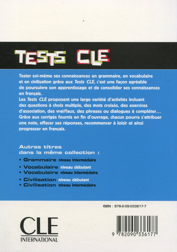 Паперова книга «Tests CLE Grammaire Debutant», автор Джованна Темпеста - фото №1