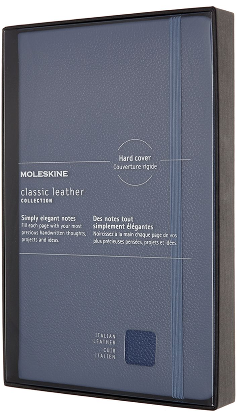  «Блокнот Moleskine Leather Линейка Синий (LCLH31HB41BOX)», бренда Moleskine - фото №1