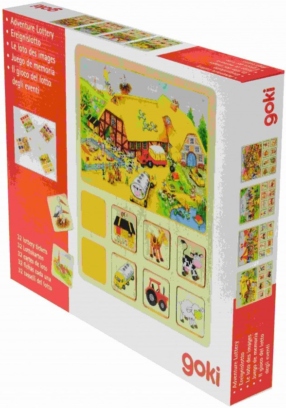  «Настольная игра Goki Лото Наш маленький город (56740)», бренда goki - фото №1