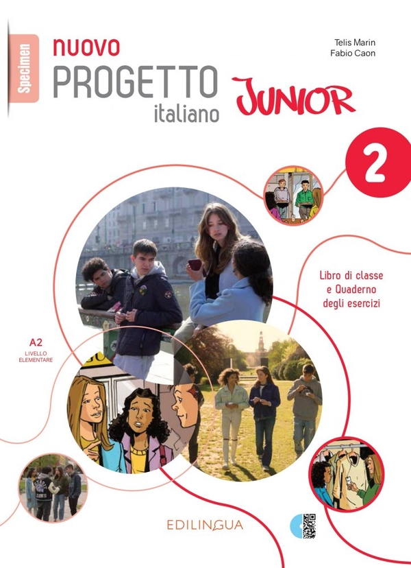 [object Object] «Nuovo Progetto Italiano Junior 2 Libro & Quaderno + audio + video (QR code)», автор Телис Марин - фото №1