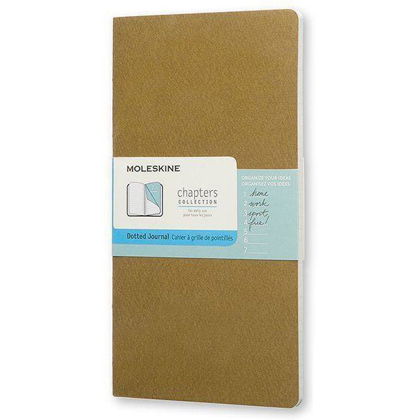  «Тетрадь для записей Moleskine Chapters Medium Slim в мягком переплете оливковый (CPT064K10)», бренда Moleskine - фото №1