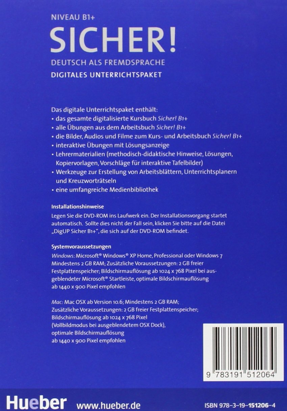 [object Object] «Sicher!  Digitales Unterrichtspaket B1+», авторів Міхаела Перлманн-Бальме, Сюзанна Швальб, Ютта Орт-Шамба, Клаудіа Бёшель - фото №2 - мініатюра