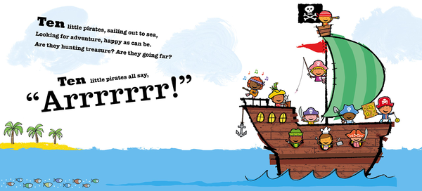 Бумажная книга «Ten Little Pirates», автор Майк Браунлоу - фото №1