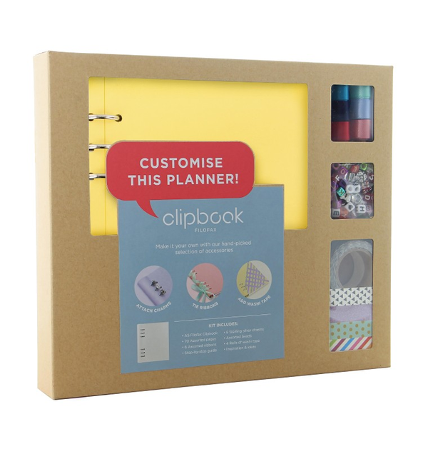  «Органайзер с набором для кастомизации Filofax Clipbook A5 Classic Pastels Lemon (145031)», бренда Filofax - фото №1