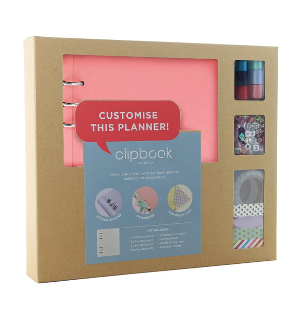  «Органайзер с набором для кастомизации Filofax Clipbook A5 Classic Pastels Rose (145033)», бренда Filofax - фото №1