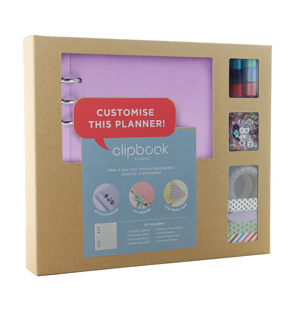  «Органайзер с набором для кастомизации Filofax Clipbook A5 Classic Pastels Orchid (145034)», бренда Filofax - фото №1