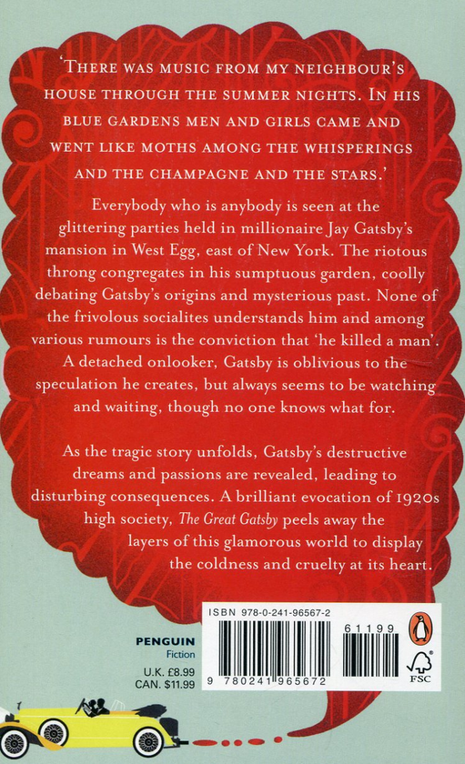 Бумажная книга «The Great Gatsby», автор Фрэнсис Скотт Фицджеральд - фото №1