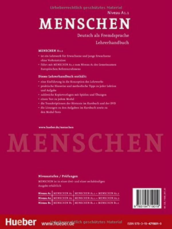 Бумажная книга «Menschen A1 Paket Lehrerhandbuch A1/1 und A1/2», автор Сусанна Календер - фото №1