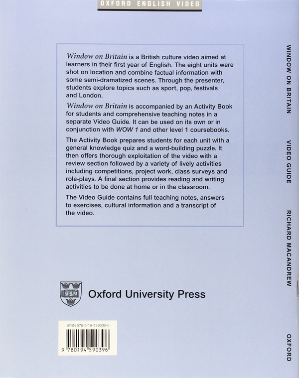 Паперова книга «Window on Britain 1 Video Guide», автор Річард МакАндрю - фото №1