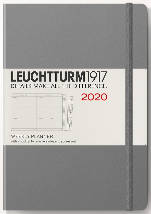  «Еженедельник Leuchtturm1917 2020 Антрацит (359999)», бренда Leuchtturm1917 - фото №1