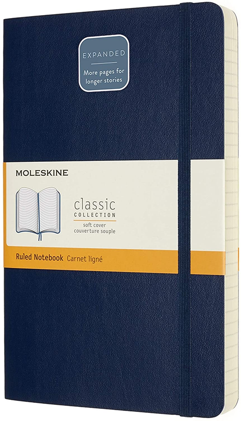  «Блокнот Moleskine Classic Expanded Линейка Сапфир (QP616EXPB20)», бренда Moleskine - фото №1