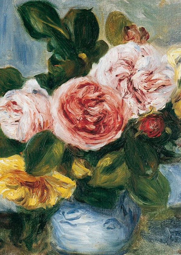  «Открытка Tushita Pierre-Auguste Renoir Roses in a Vase», бренда Tushita - фото №1