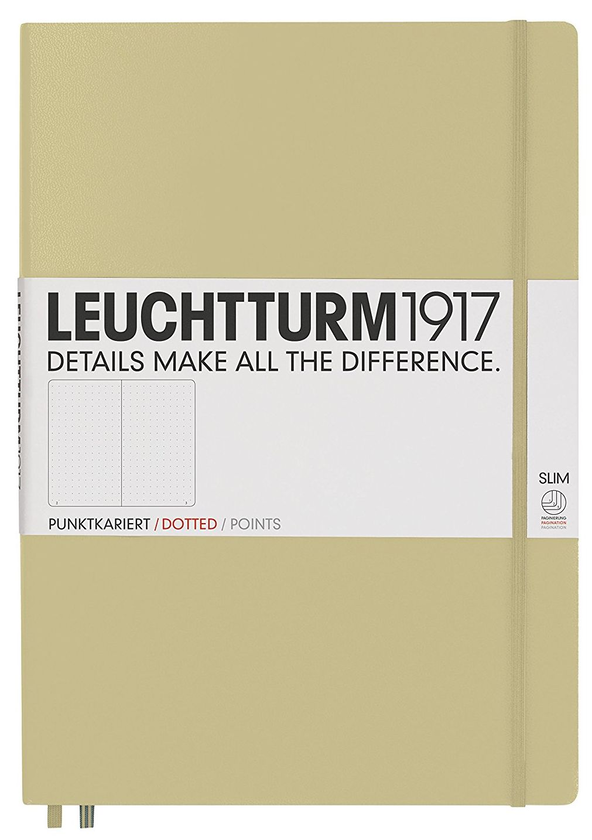 «Записная книжка Leuchtturm1917 Master Slim A4+ в точку песочная (354754)», бренда Leuchtturm1917 - фото №1