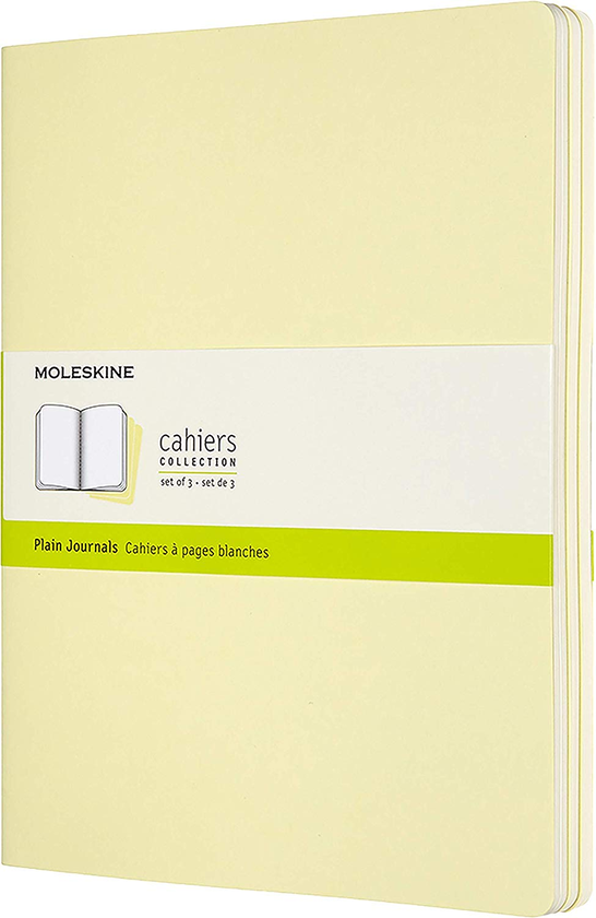 «Набор тетрадей Moleskine Cahier Нелинованный Желтый 3 шт (CH023M23)», бренда Moleskine - фото №1