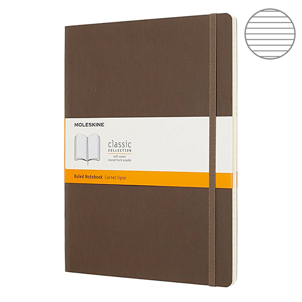  «Блокнот Moleskine Classic большой линия коричневый (QP621P14)», бренда Moleskine - фото №1