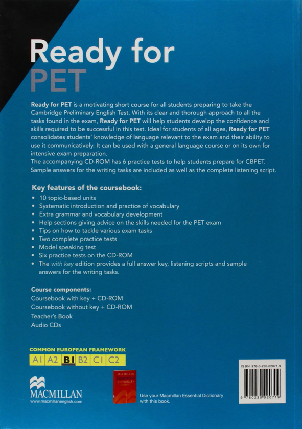 [object Object] « Ready for PET with answer key + CD-ROM», автор Ник Кенни - фото №2 - миниатюра