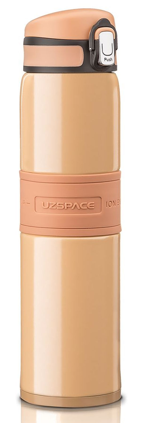  «Термос Uzspace 480 мл коричневый (4056brown)», бренда Uzspace - фото №1