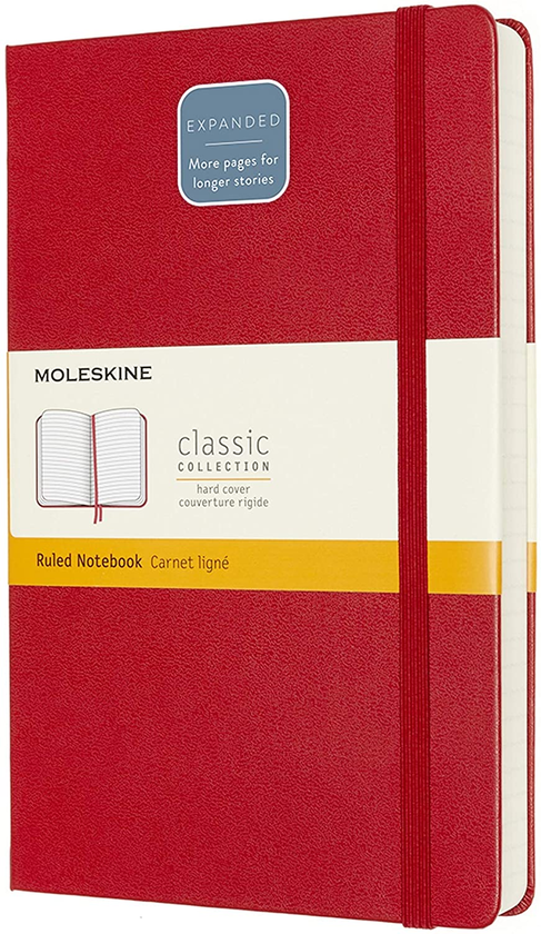  «Блокнот Moleskine Classic Expanded Линейка Красный (QP060EXPF2)», бренда Moleskine - фото №1