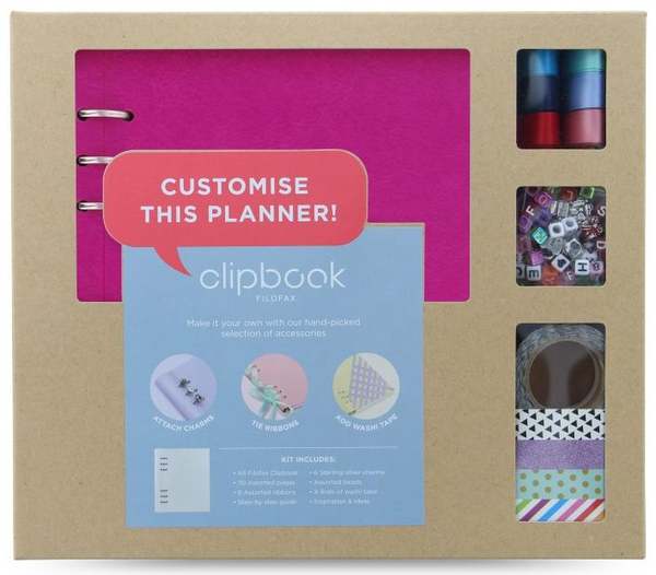  «Органайзер с набором для кастомизации Filofax Clipbook A5 Classic Brights Fuchsia (145032)», бренда Filofax - фото №1
