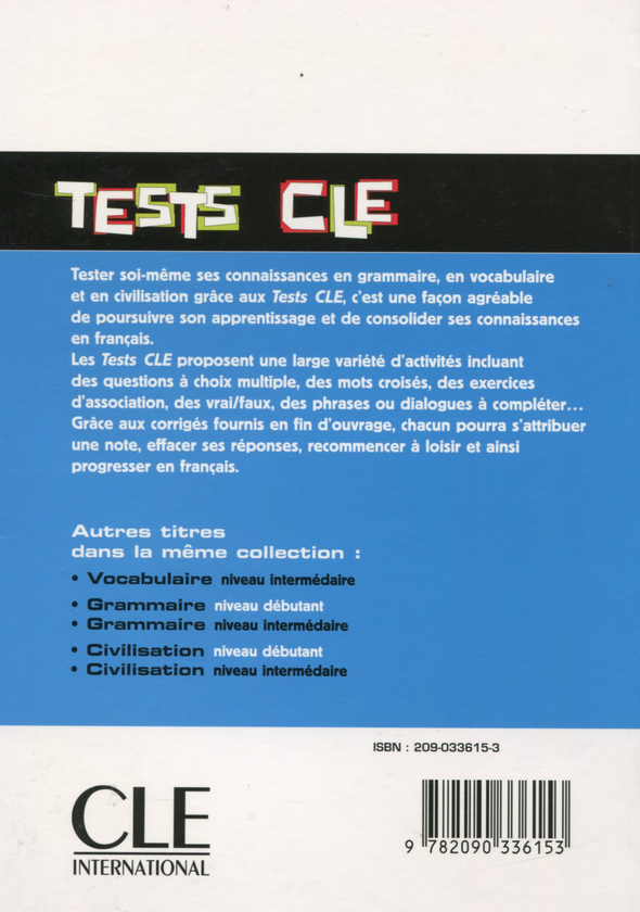 Бумажная книга «Tests CLE  Vocabulaire Debutant», автор Элиза Оглисси - фото №1