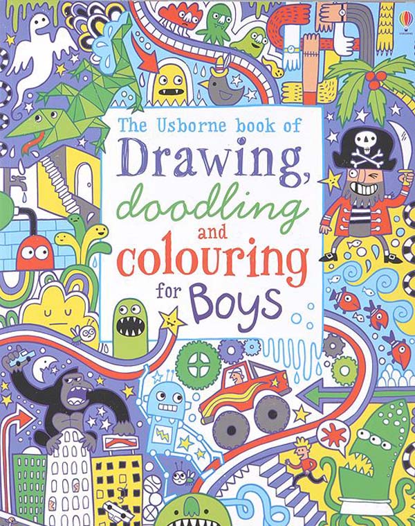 Бумажная книга «Drawing, Doodling and Colouring for Boys», автор Джеймс Маклейн - фото №1
