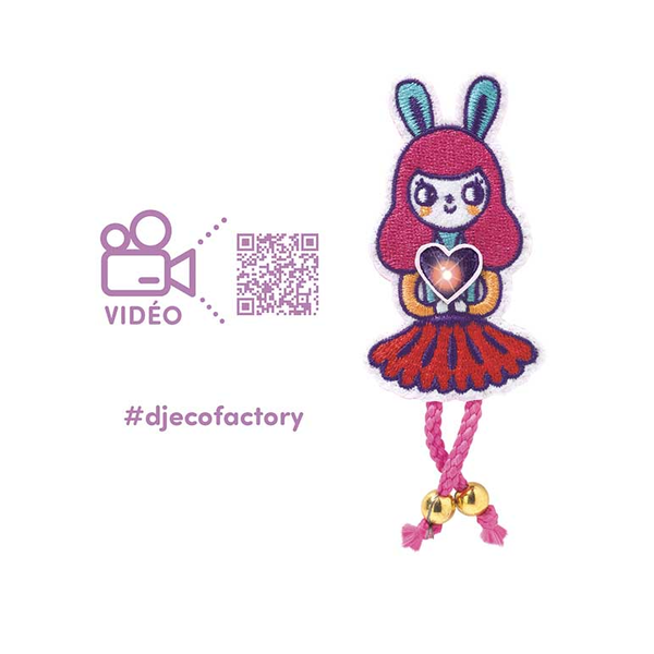  «Набір для творчості DJECO Брошка Bunny Girl Factory E-textil (DJ09320)», бренда Djeco - фото №1